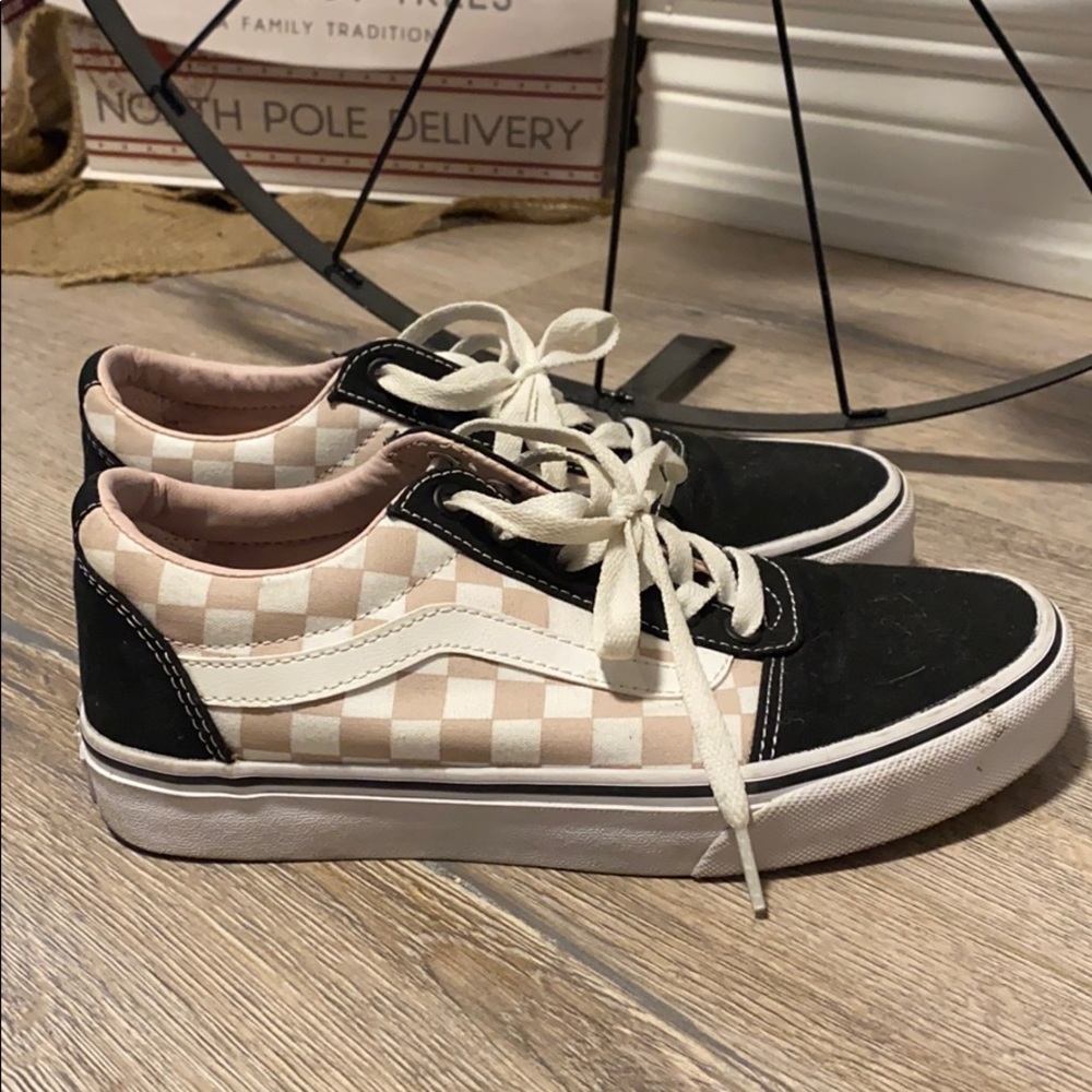 Pink Check Vans